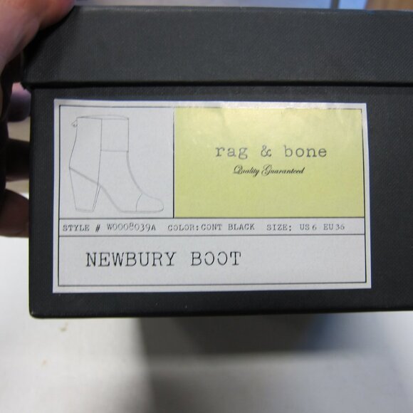 Rag & Bone Women's Size 36 ( US 6 ) Cont Black Newbury Boot w/Original Box - Picture 9 of 12